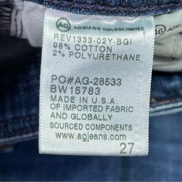 Ag Adriano Goldschmied The Stilt Roll Up Jeans Women's 27 Blue Skinny Low Rise - Picture 7 of 13